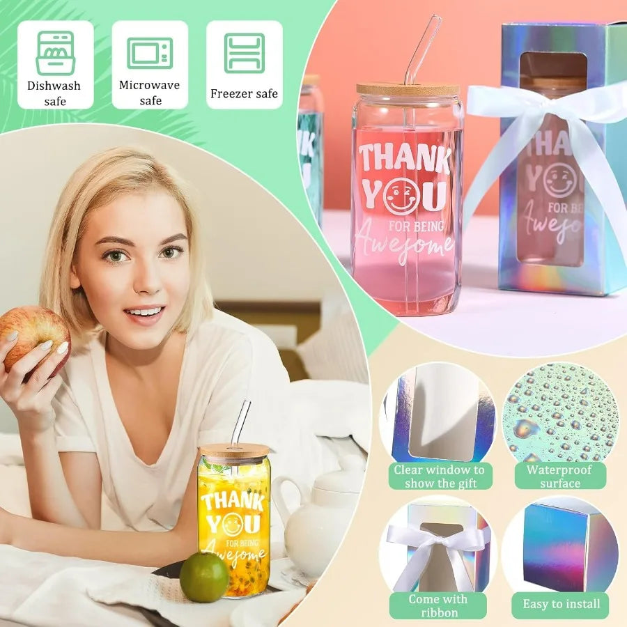 Reusable Thank You Cups w / Lids & Straws