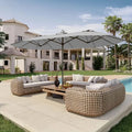 Double Sided Patio Umbrella with Base