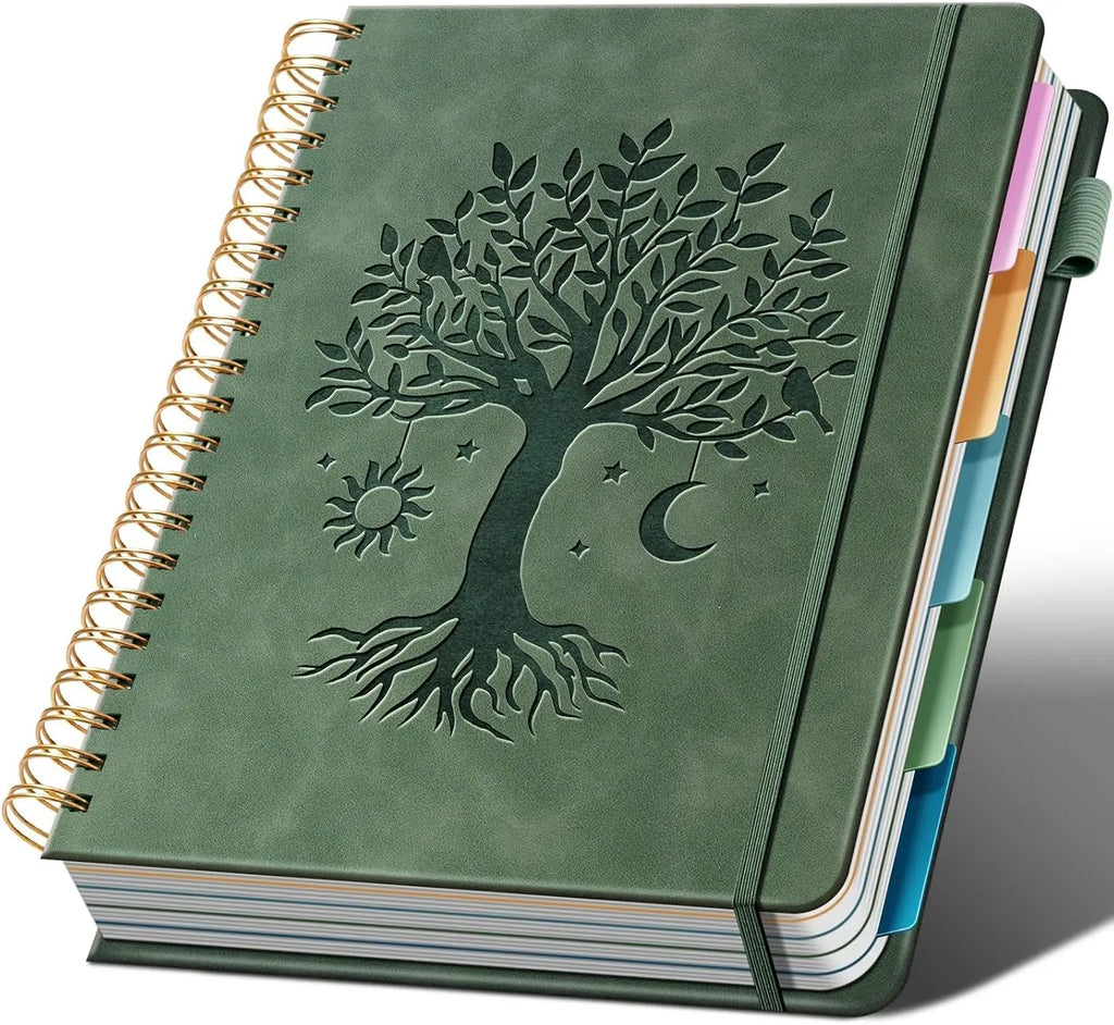 Leather Hardcover Spiral Notebook 8.5x11
