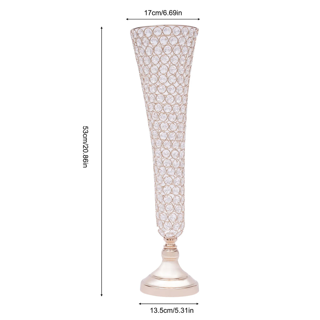 Luxurious Crystal Floral Vases Set