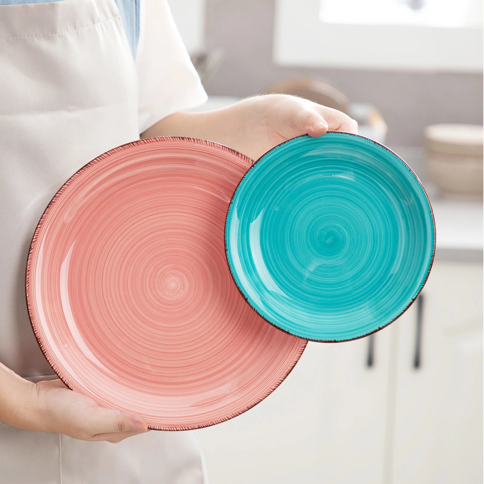 Porcelain Dinner Set Mix-Color Vintage Ceramic