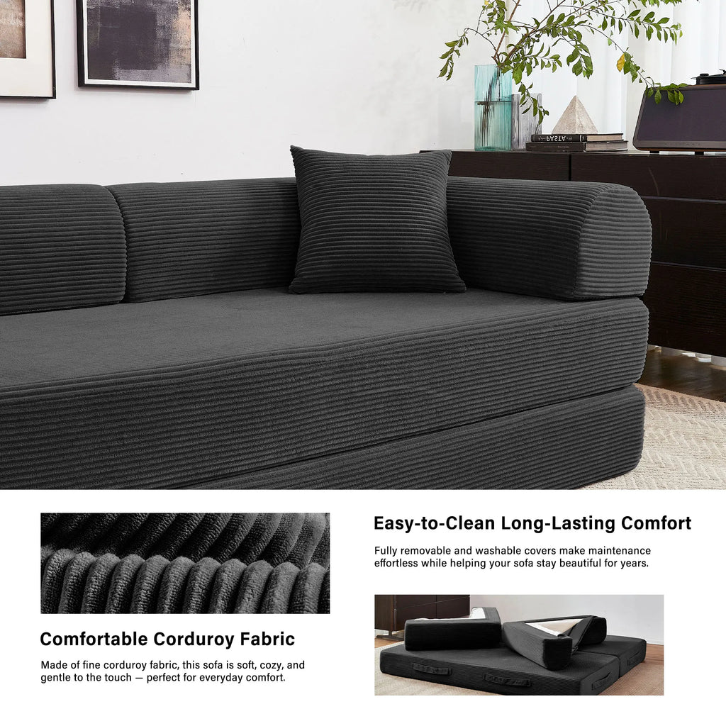 79'' Boneless Couch Foldable Convertible