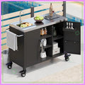 Kitchen Cart W/ Stainless Steel Sink