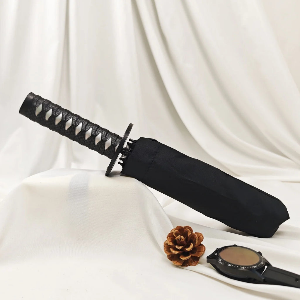 Samurai Handle Folding Umbrella Windproof