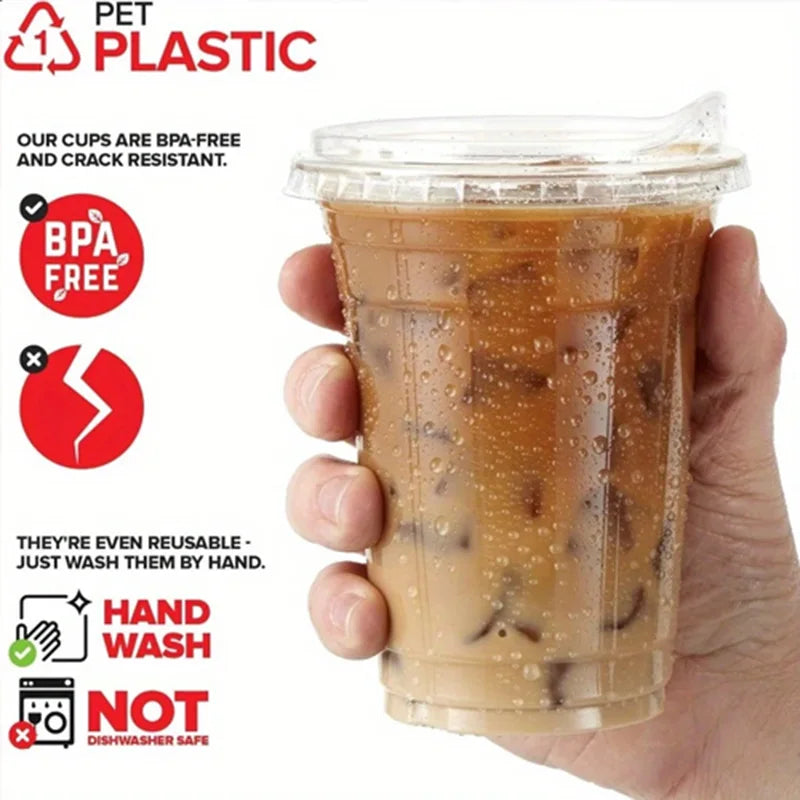 Disposable Plastic Coffee Cups with Lids