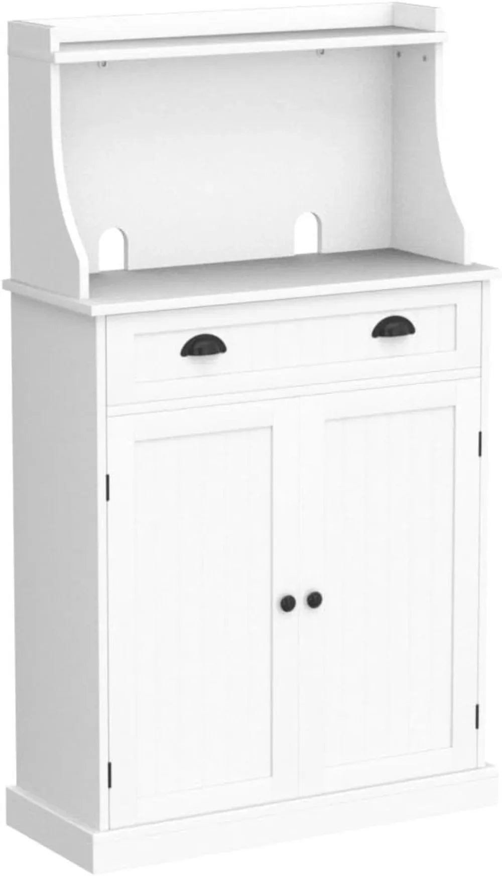 54" White Kitchen Microwave Cabinet