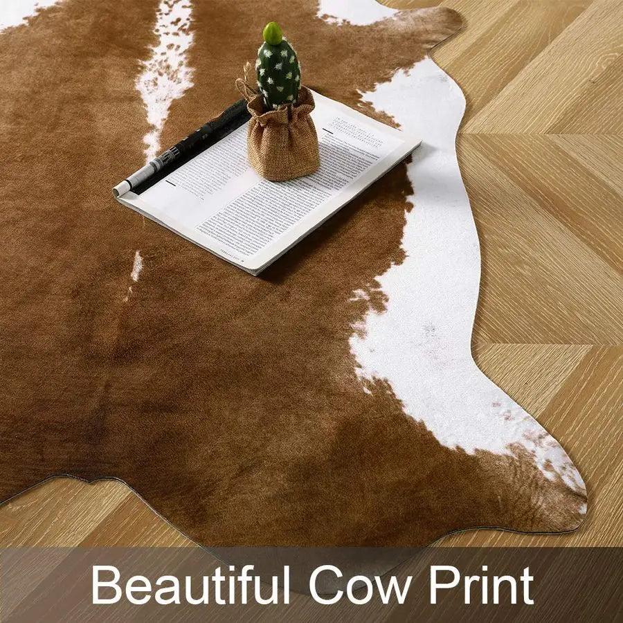 Cowhide Rug 4.6 x 5.2 Feet