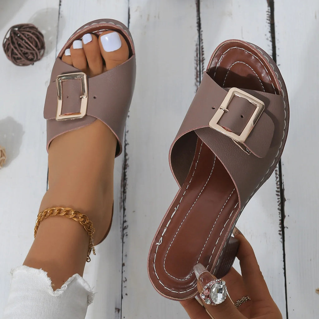Square Heel Toe Sandals
