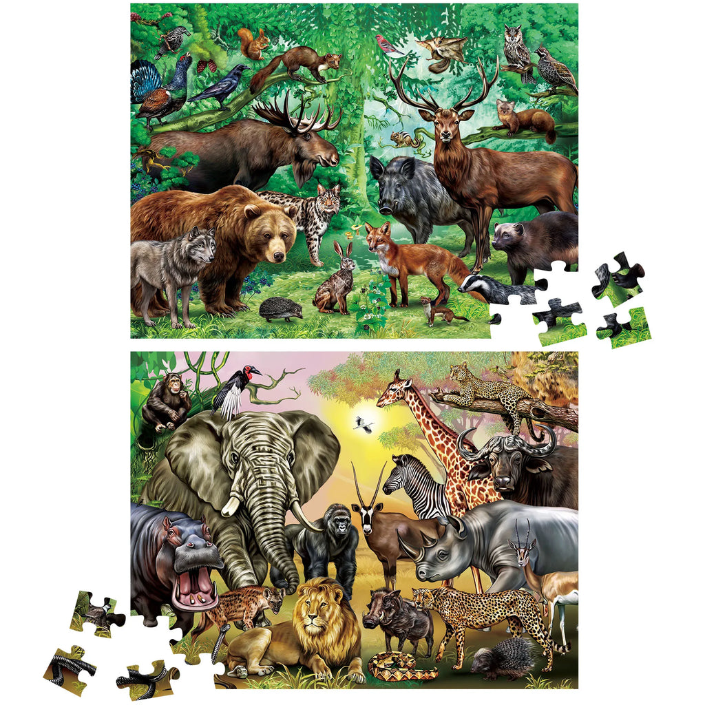 Two in One, 100 Piece Double sided Puzzles