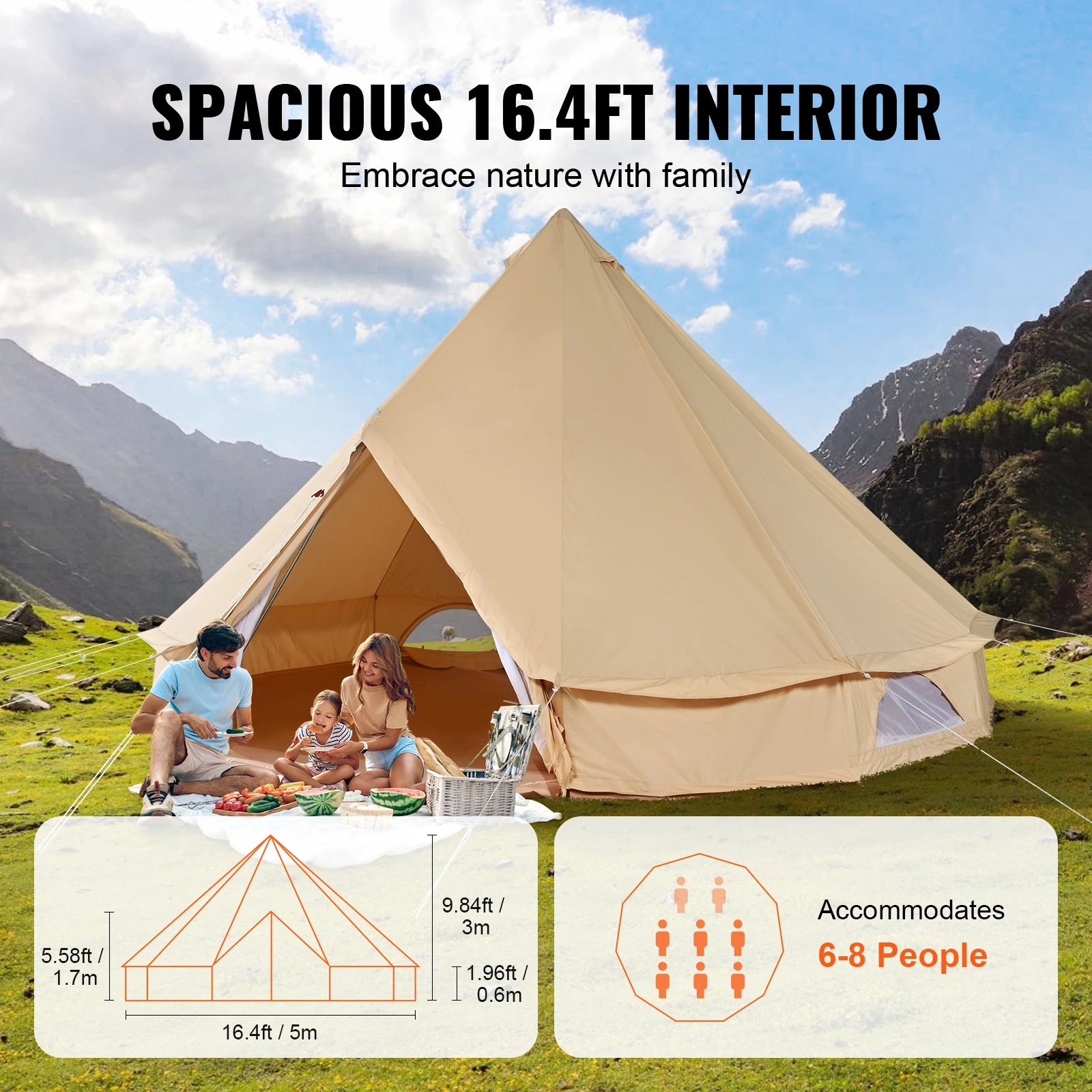 Canvas Bell Tent 4 Seasons