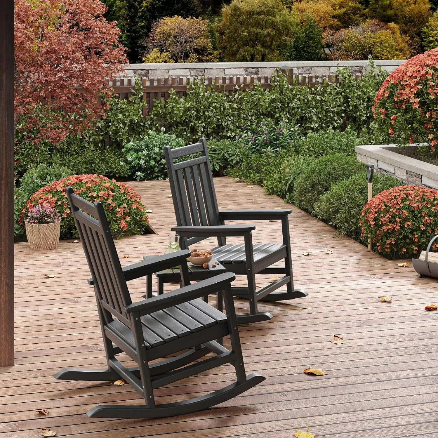 High Back Rocking Chair Set