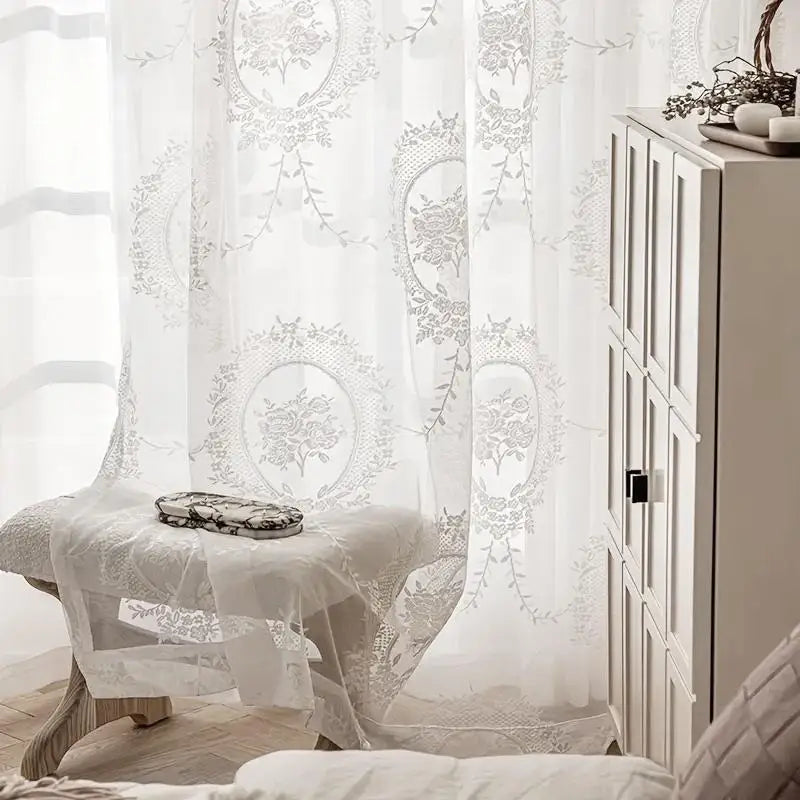 Elegant Balcony Sheer Lace  Curtains