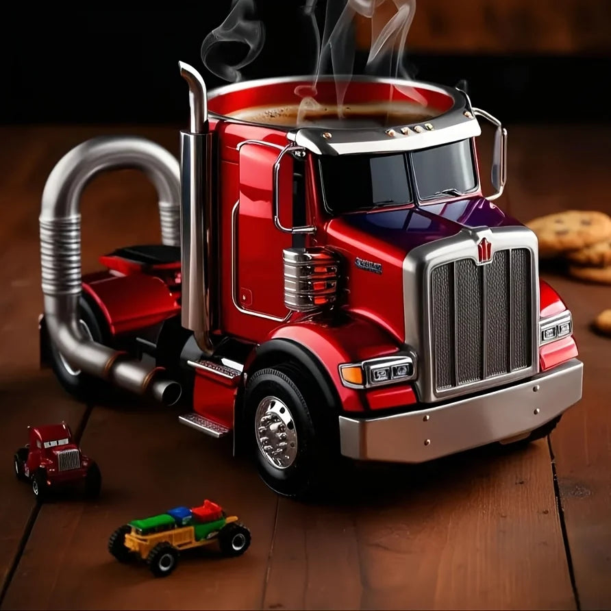 Creative Handmade Semi-Truck Shaped Coffee Cup