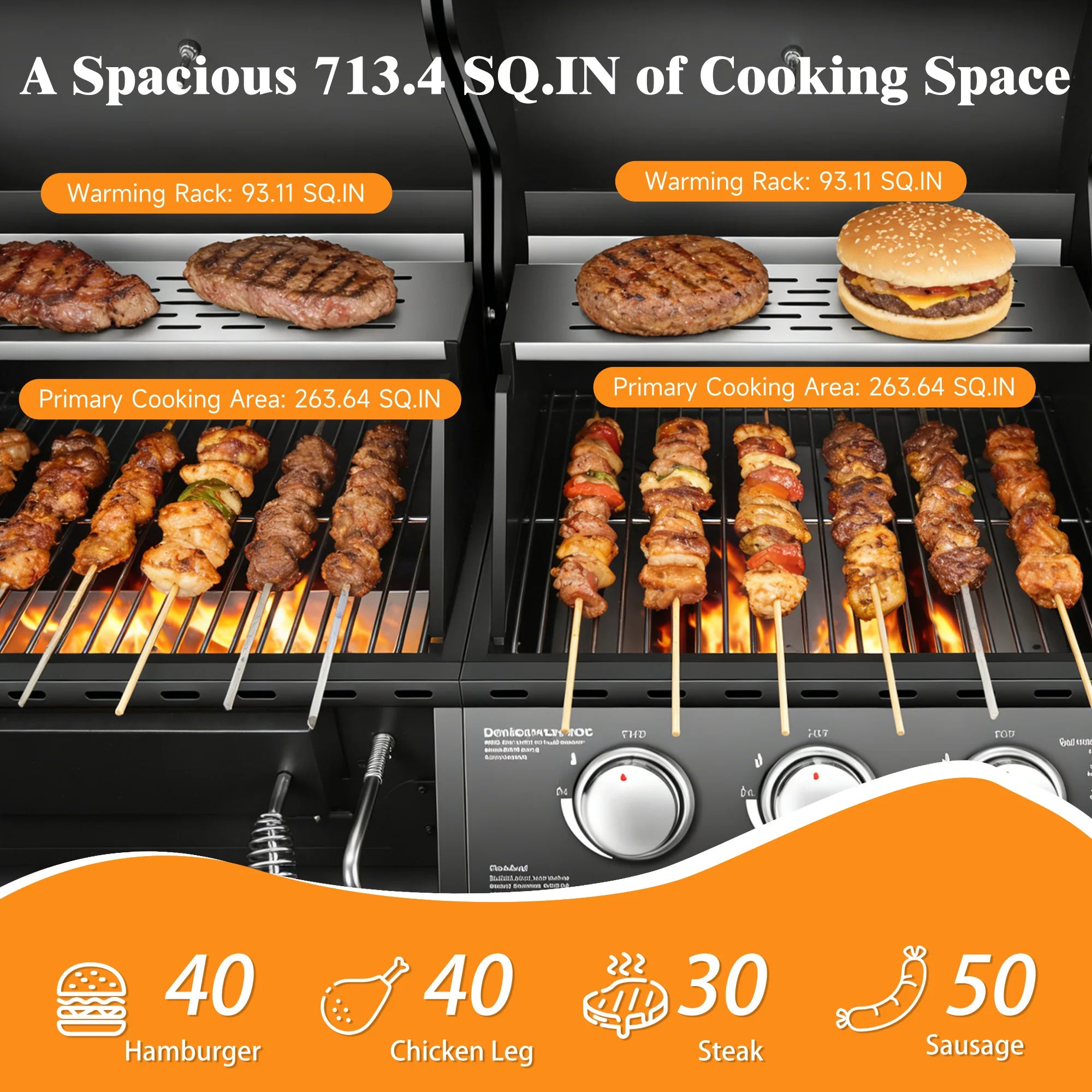 Dual Fuel Grill Gas & Charcoal Grill