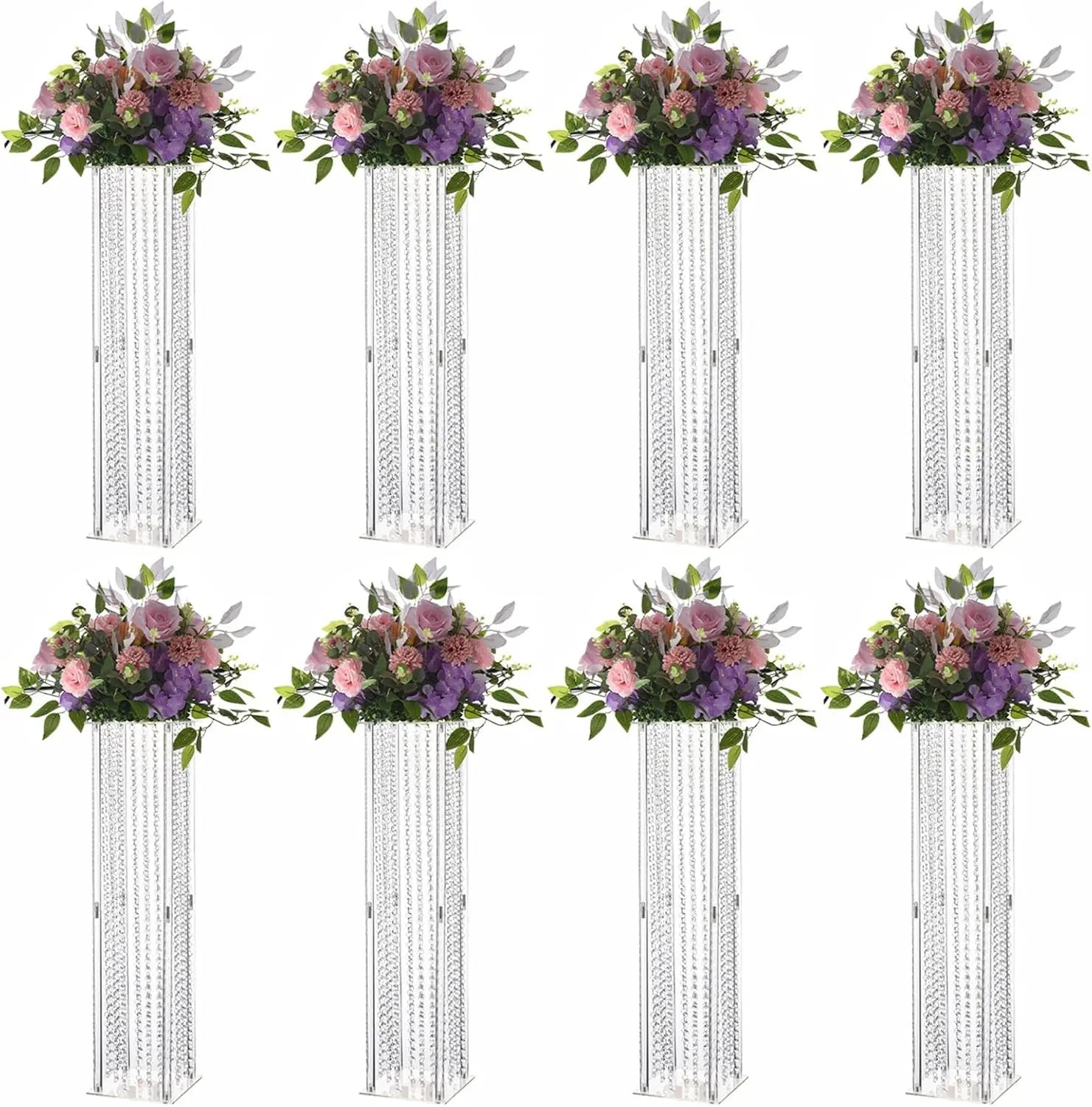 Flower Stand with Crystals Beads