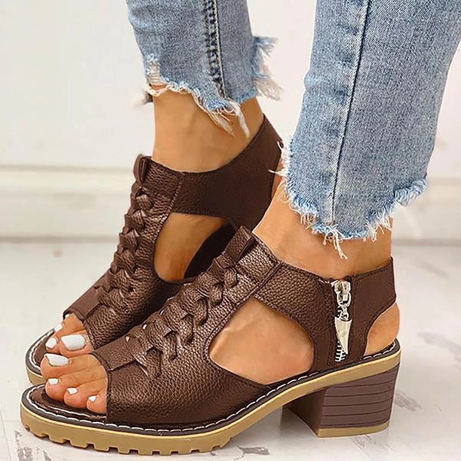 Leather White Sandals