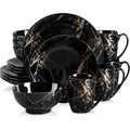 Porcelain Dinnerware Set Gold Splash