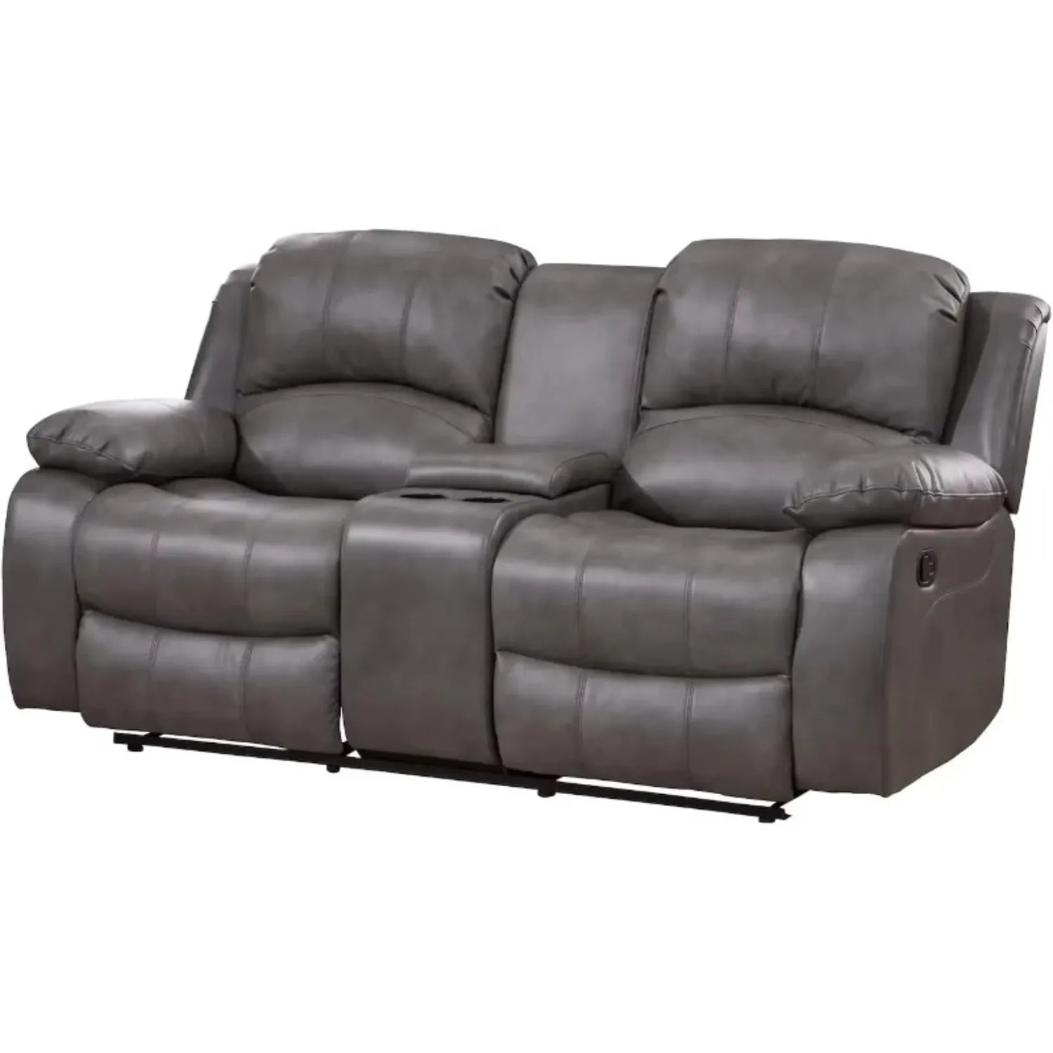 2PC Leather Air Reclining Sofa Loveseat Set