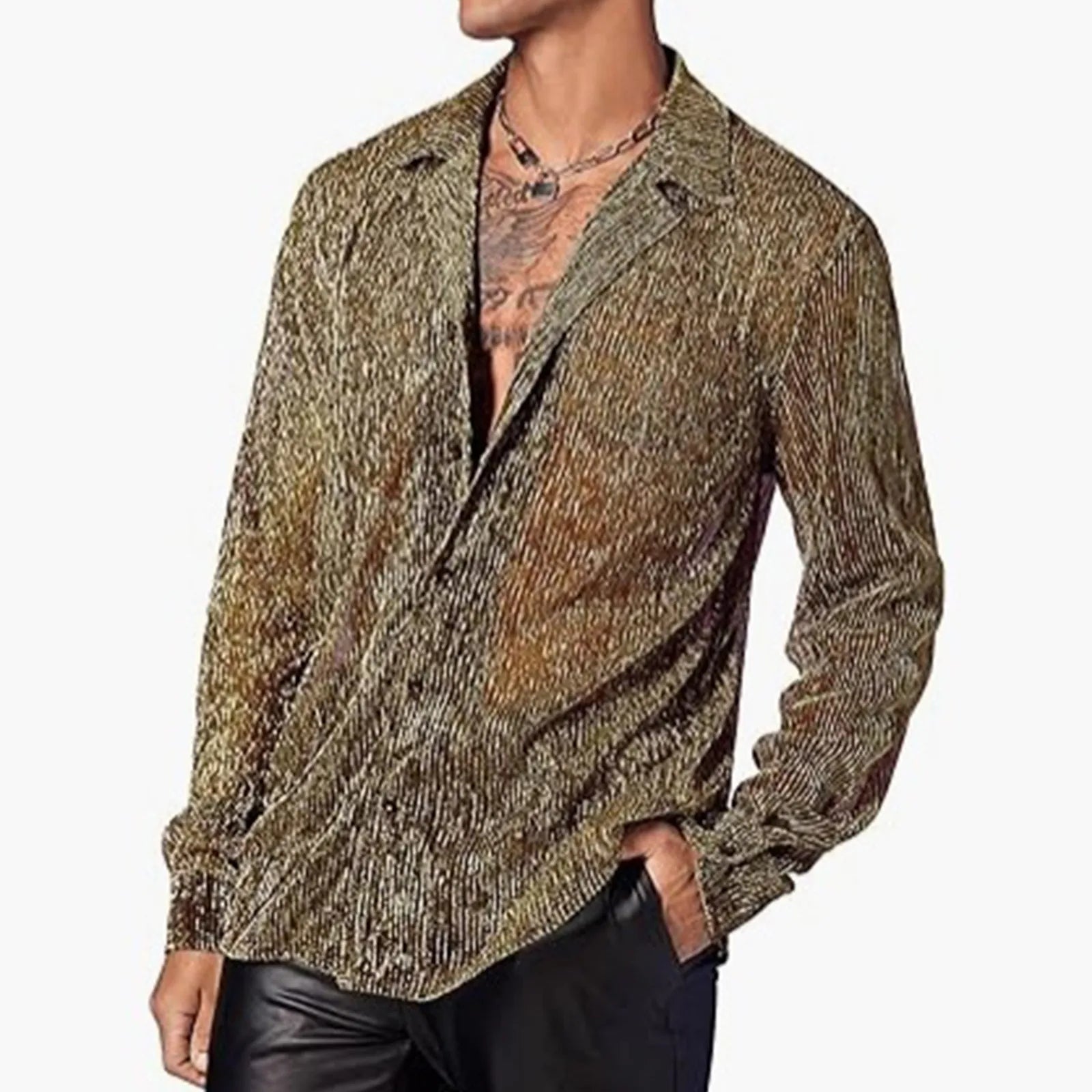 Men's  See Through Shirt