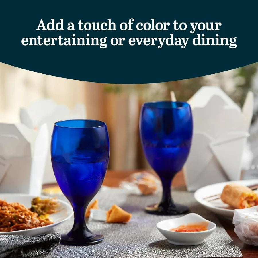 Elegant Cobalt Blue 12  Drinking Glasses for Everyday