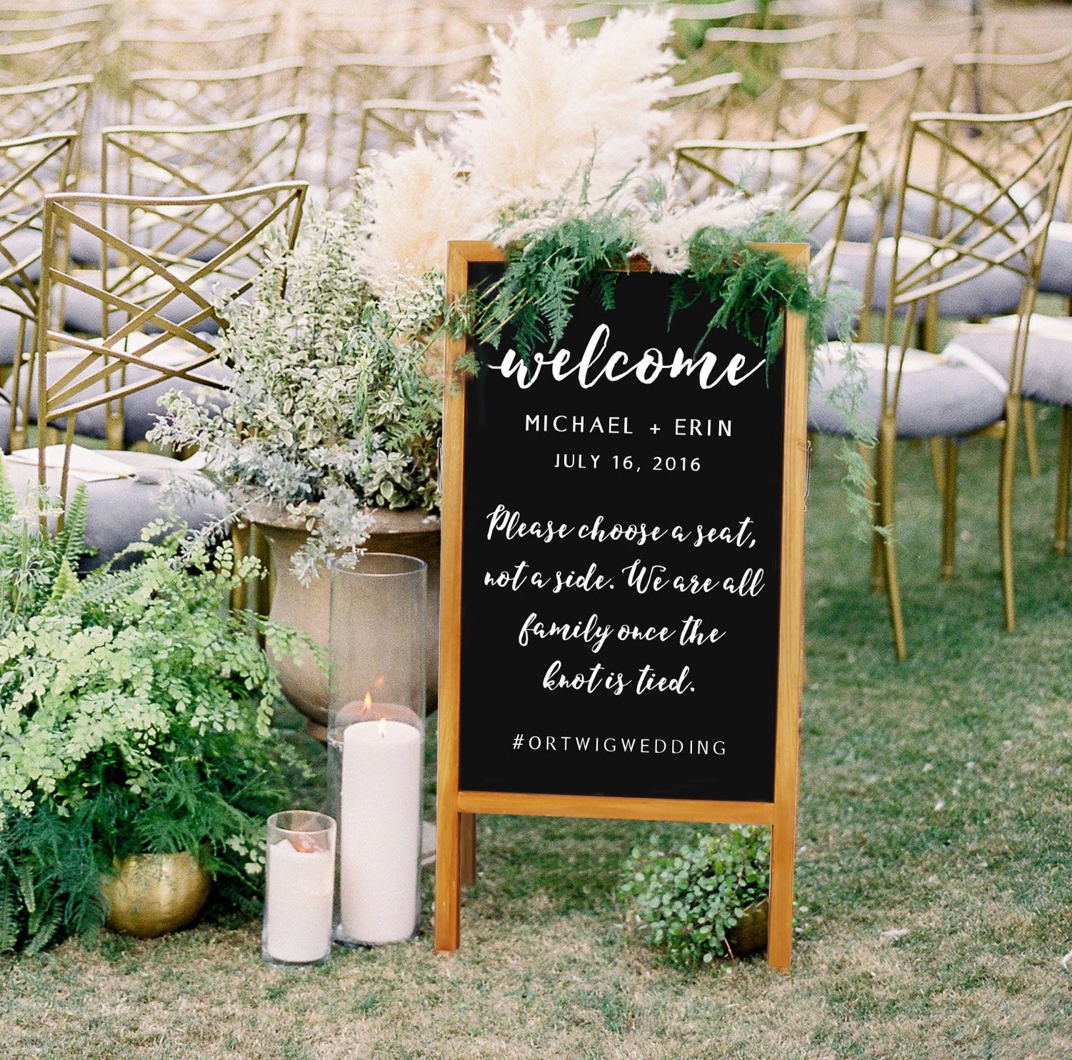 Double-Sided Chalkboard Easel Magnetic
