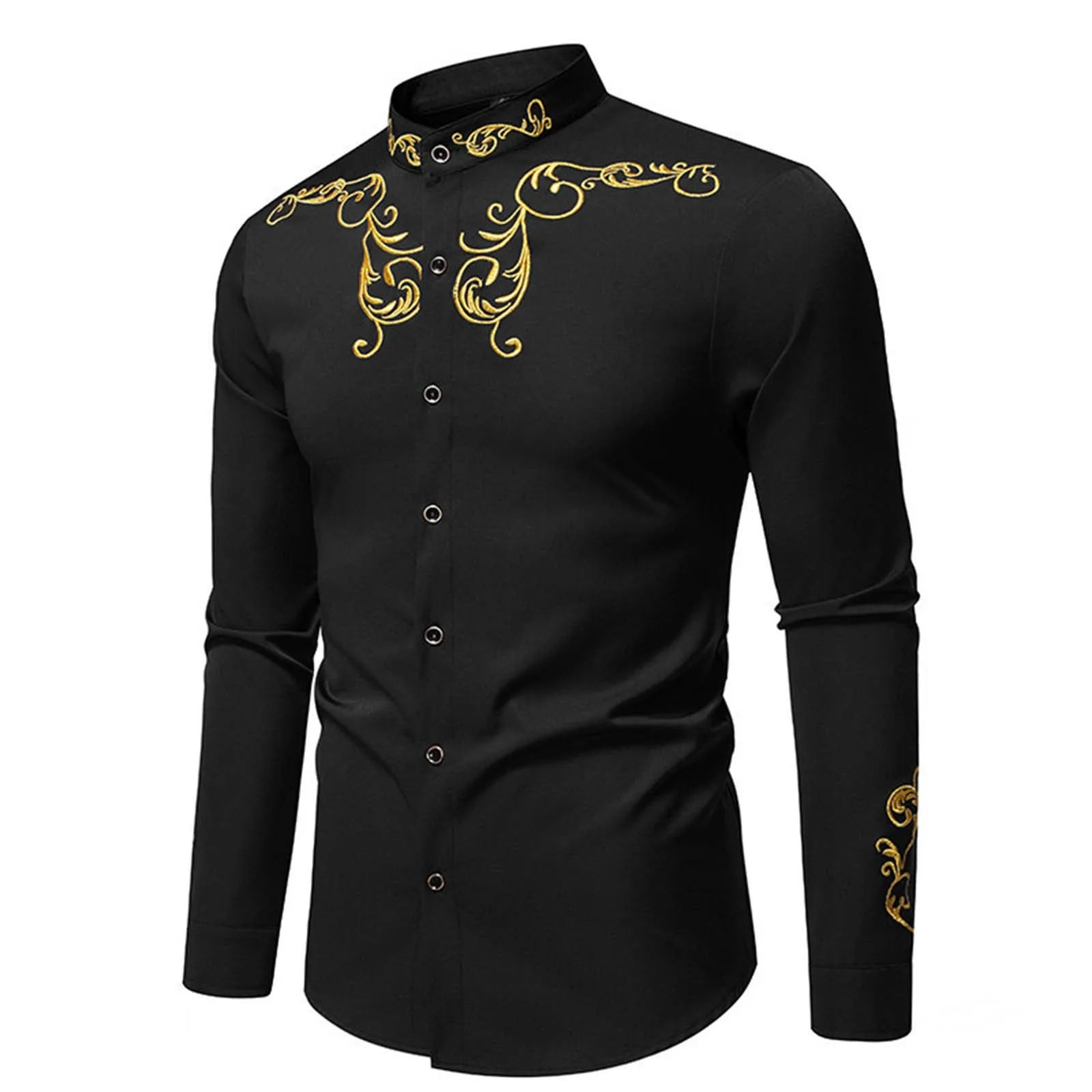 Men's Shirt Vintage Long Sleeve