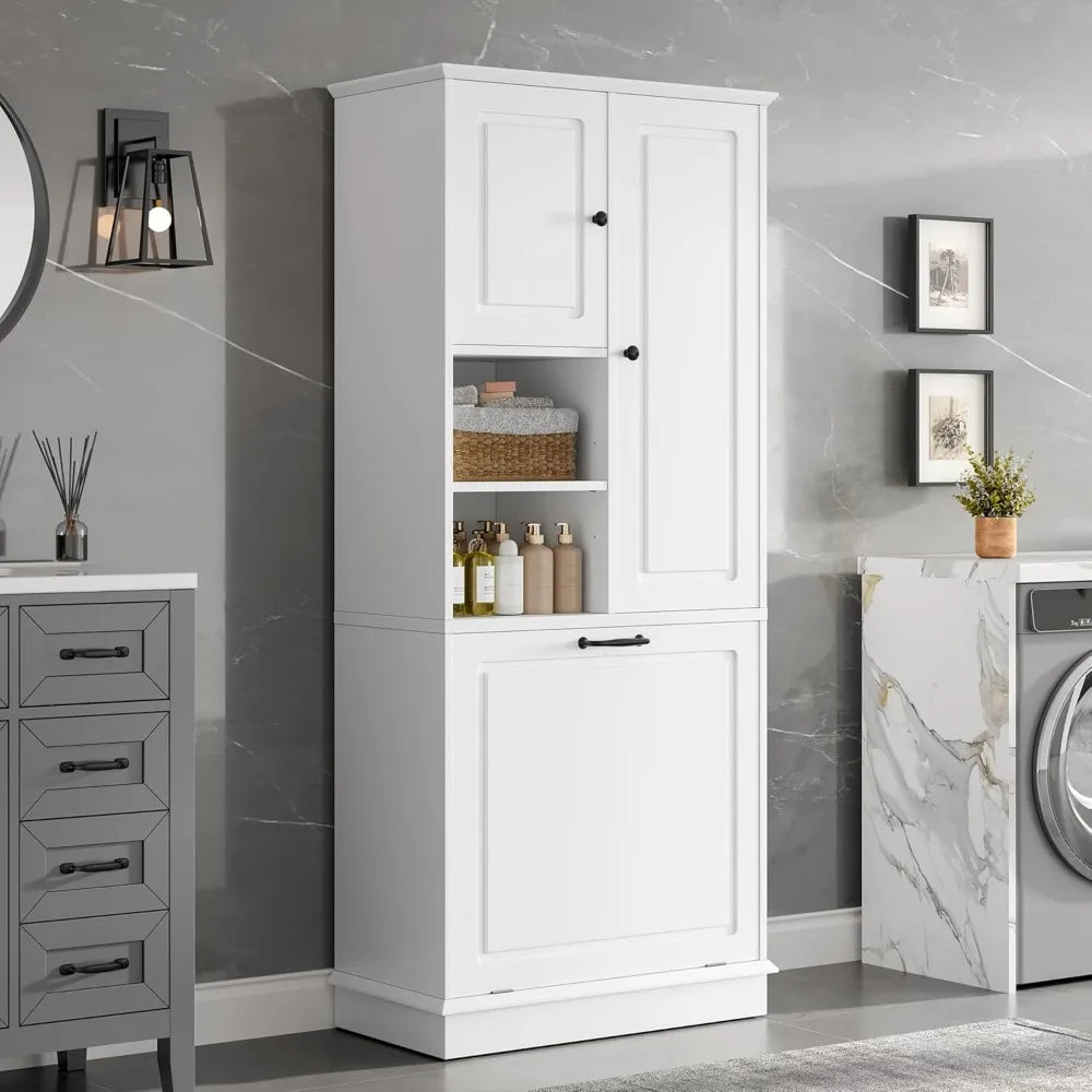 68" Tall Tilt-Out Laundry Hamper Cabinet