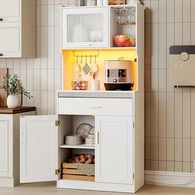 67" Kitchen Pantry Storage Cabinets