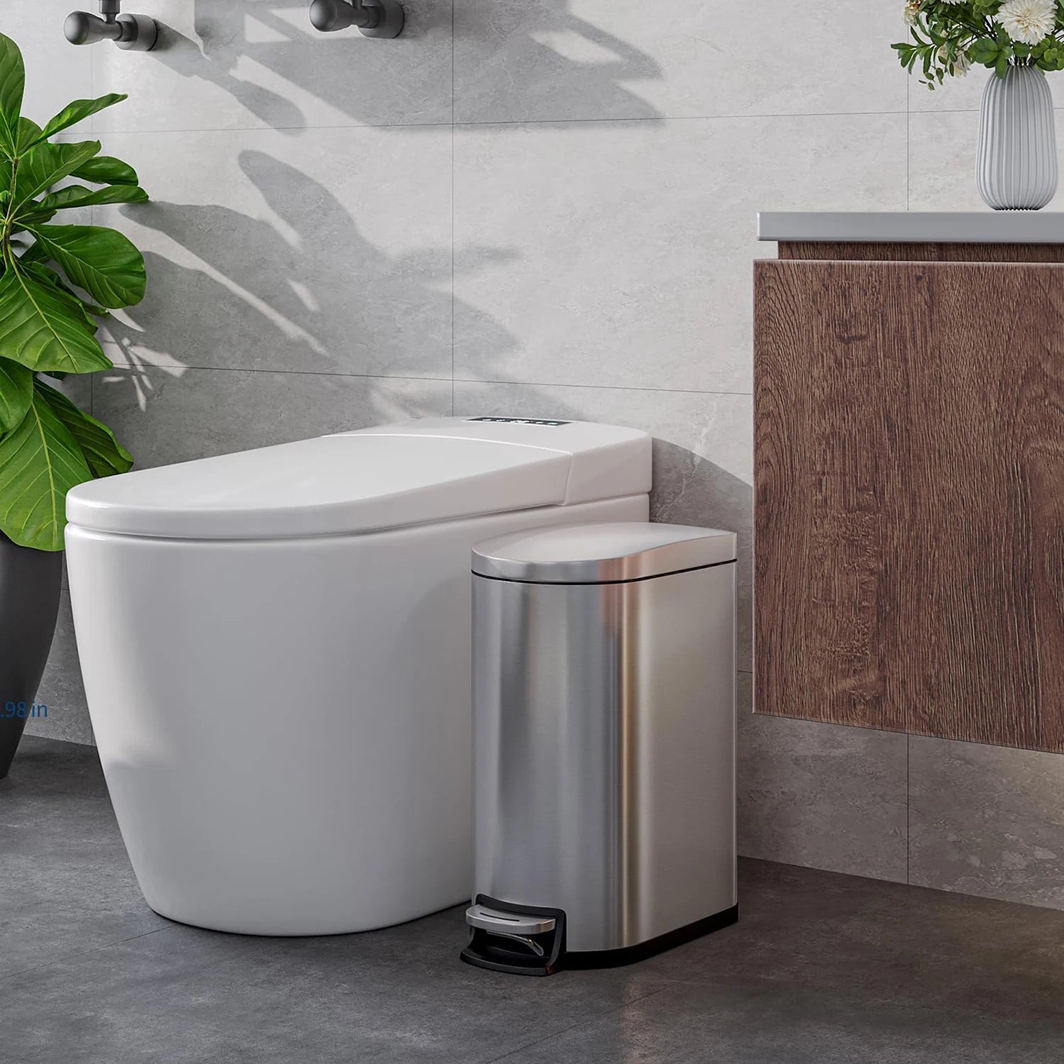 Durable Step-On Kitchen Trash Can Combo Set