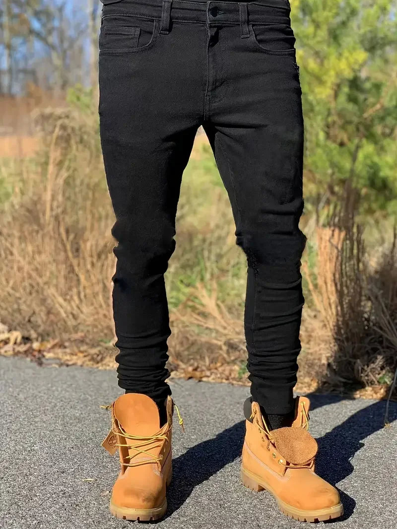 Men's Slim Fit  Washed Jeans