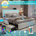Queen Bed Frame with 4 Storage Drawers