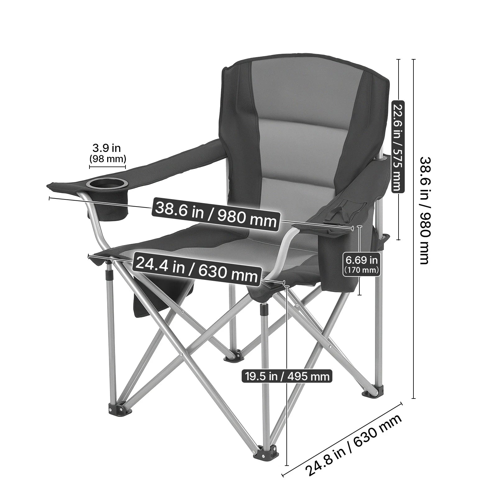 2Pack Oversized Camping Chairs