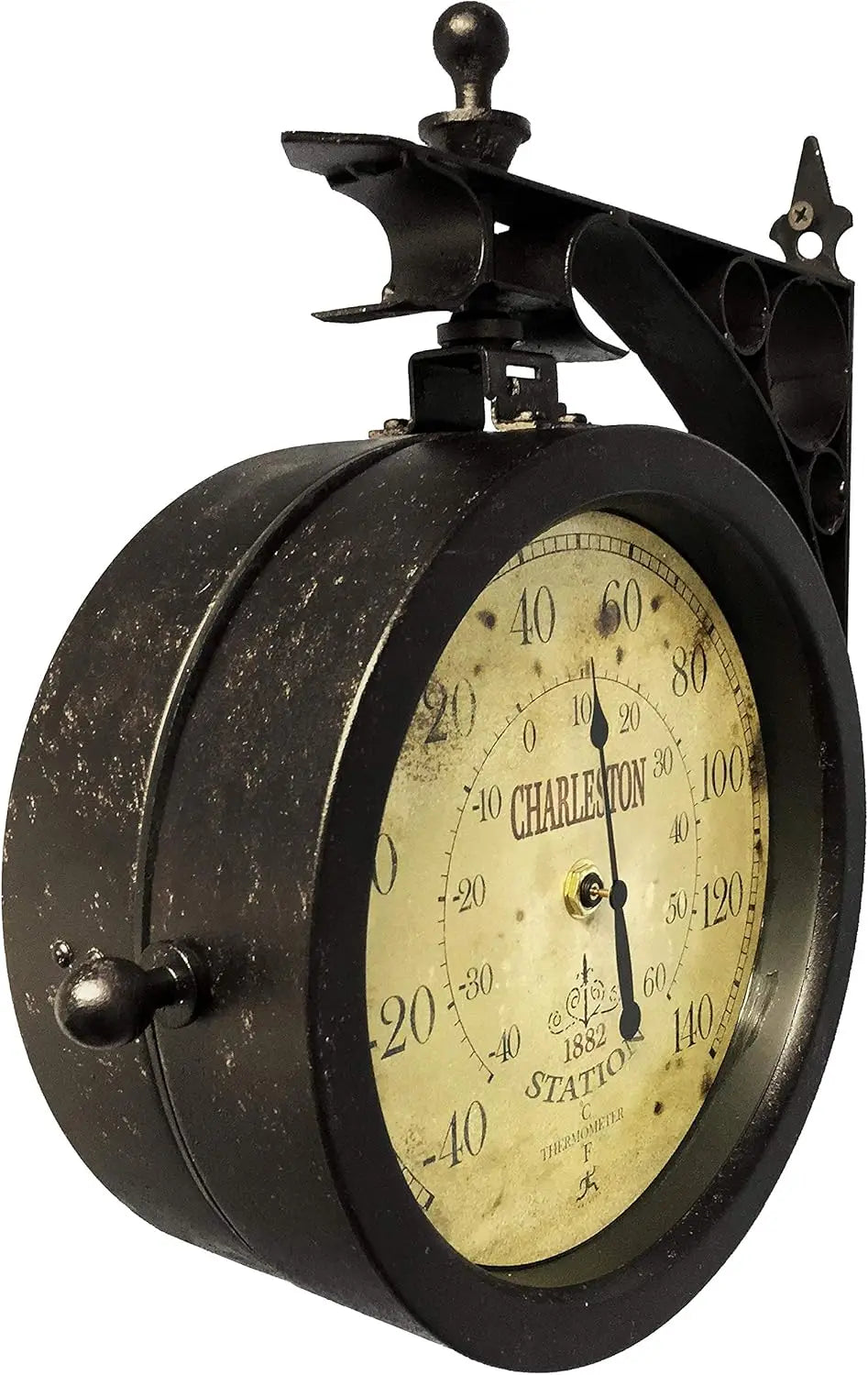 Train Station Clock Thermometer