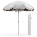 6.5 FT Outdoor Fringe Patio Umbrella