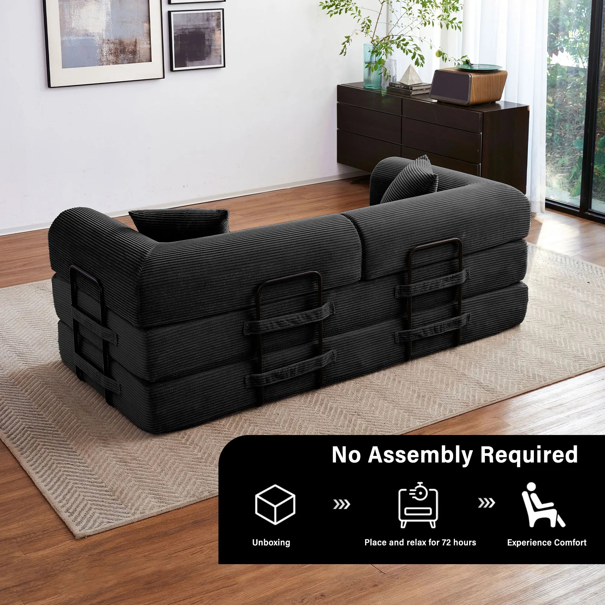 79'' Boneless Couch Foldable Convertible