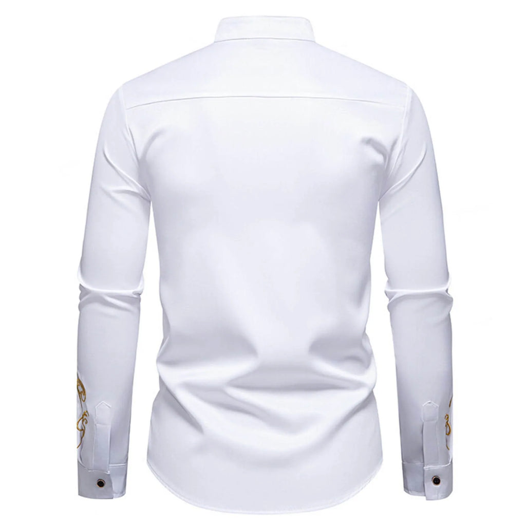 Men's Shirt Vintage Long Sleeve