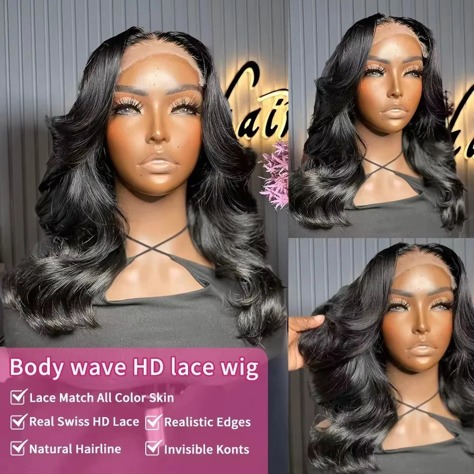 180% Density Bob Wig Human Hair 13x6