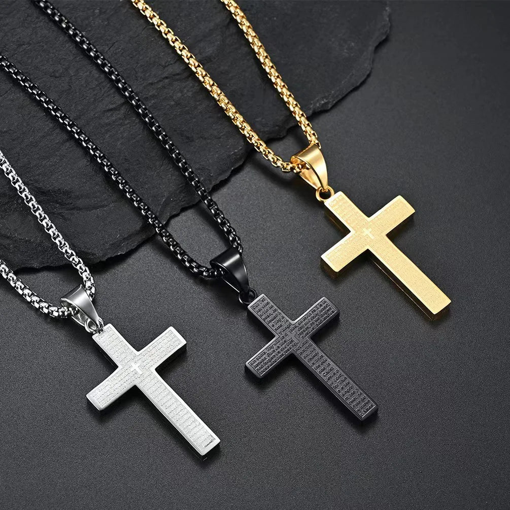 Titanium Steel Cross Necklace