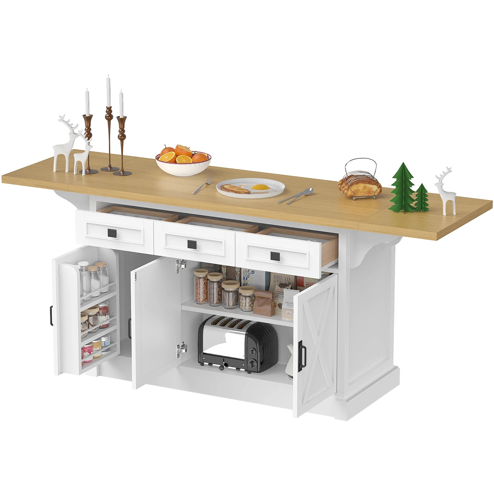 Large 73"  Kitchen Island