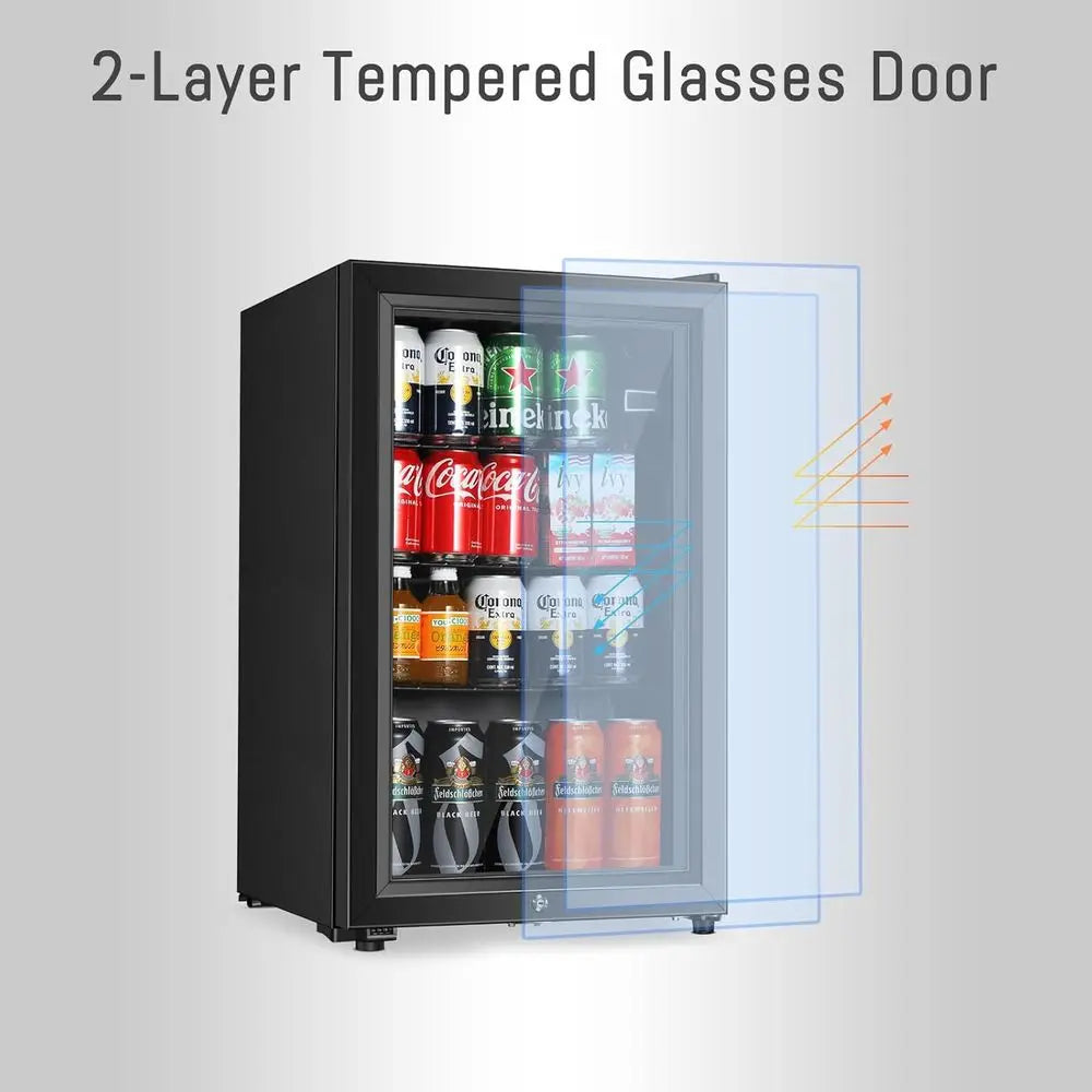 Mini Glass-Door Beverage Cooler, 2.3 Cu. Ft