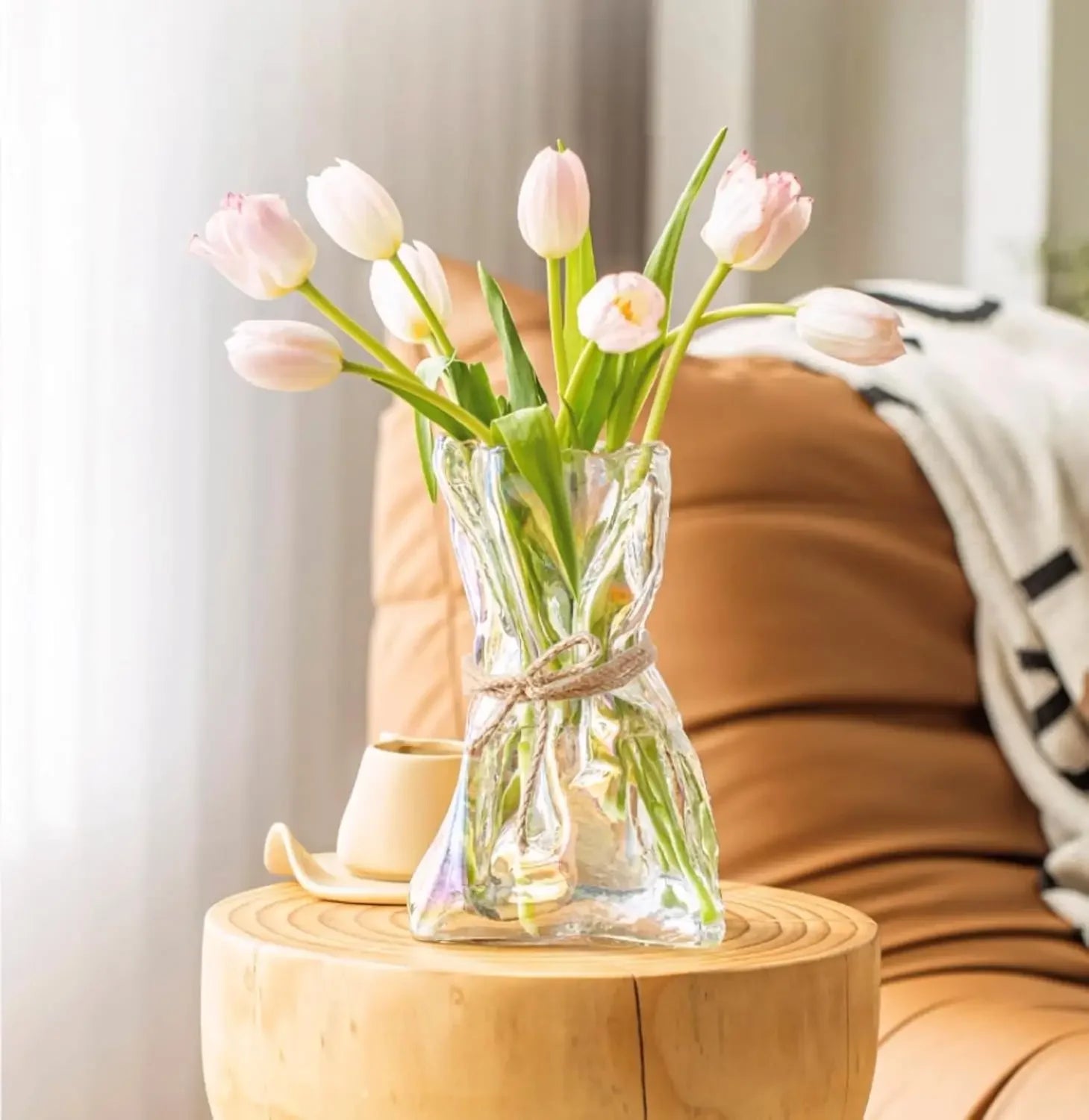 6 inch small glass vase