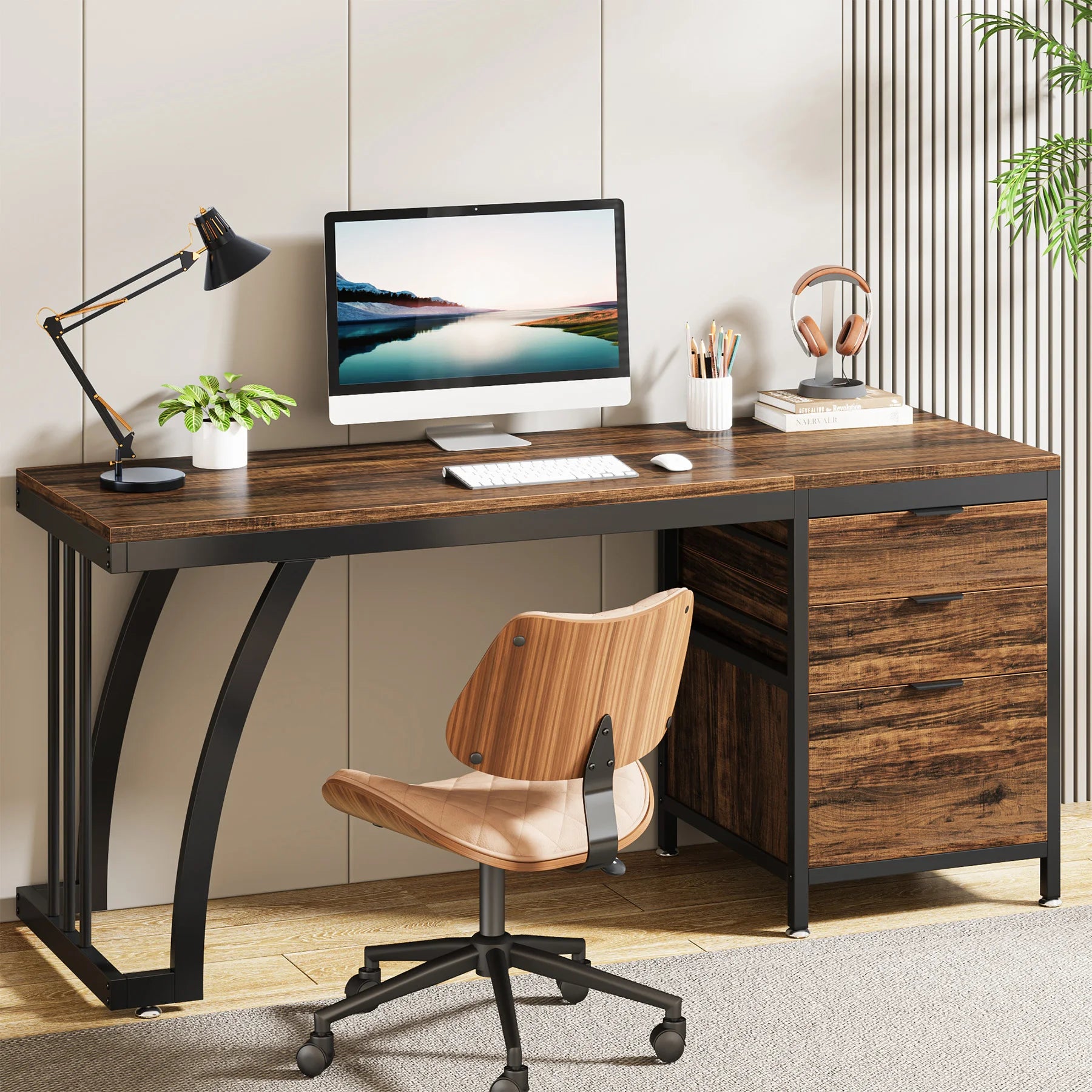 Three Drawer Computer Desk