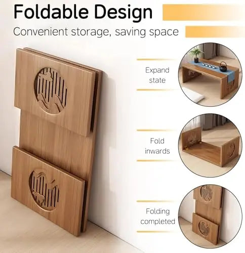 Portable Bamboo Tea Table