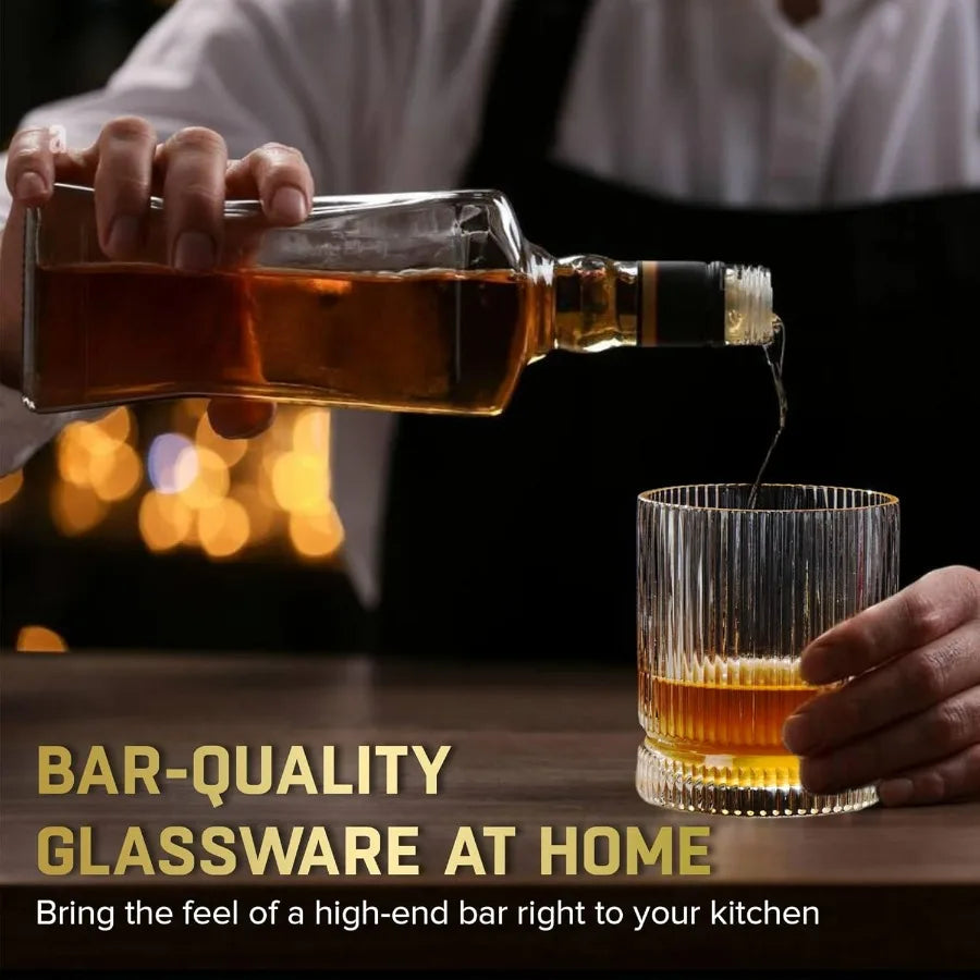 Crystal Old Fashioned Whiskey Glasses Set of 12 12 Oz