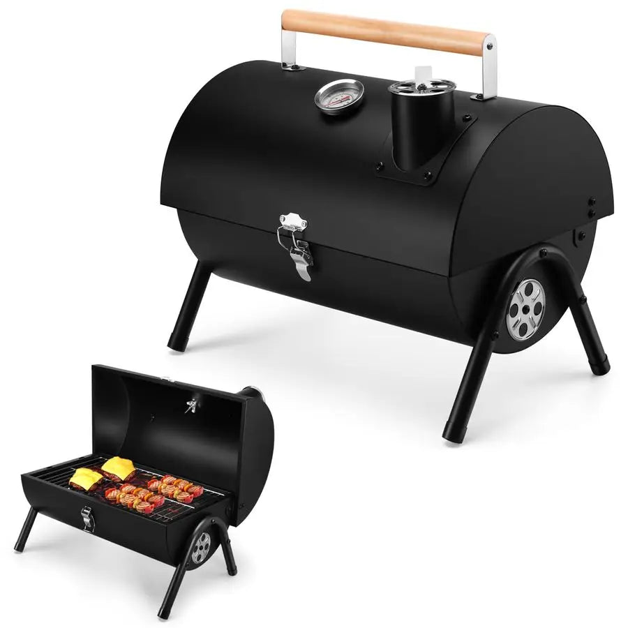 Portable Charcoal Grill with Thermometer