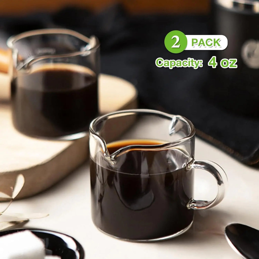 Clear Glass Espresso 4 oz  Cups  of Two
