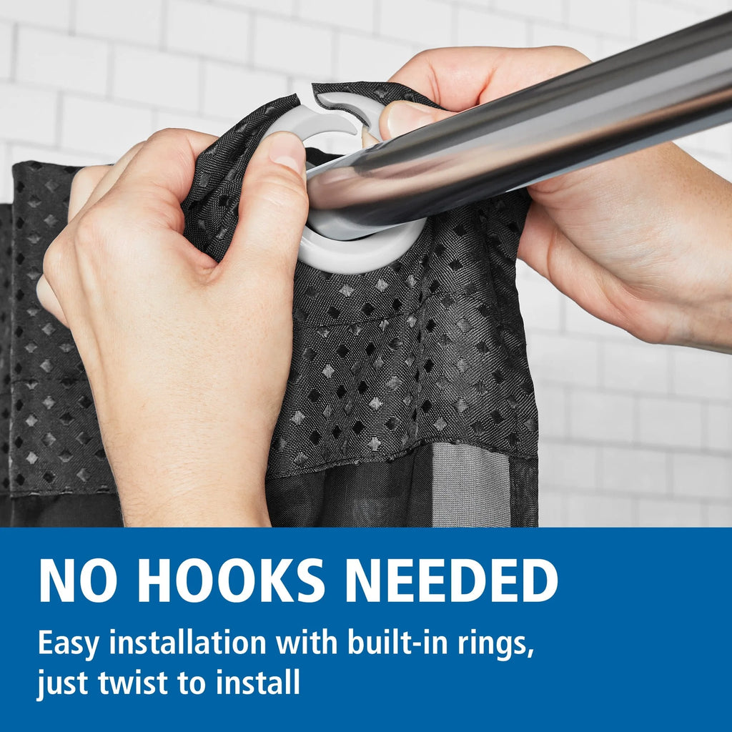 No Hook  Shower Curtain
