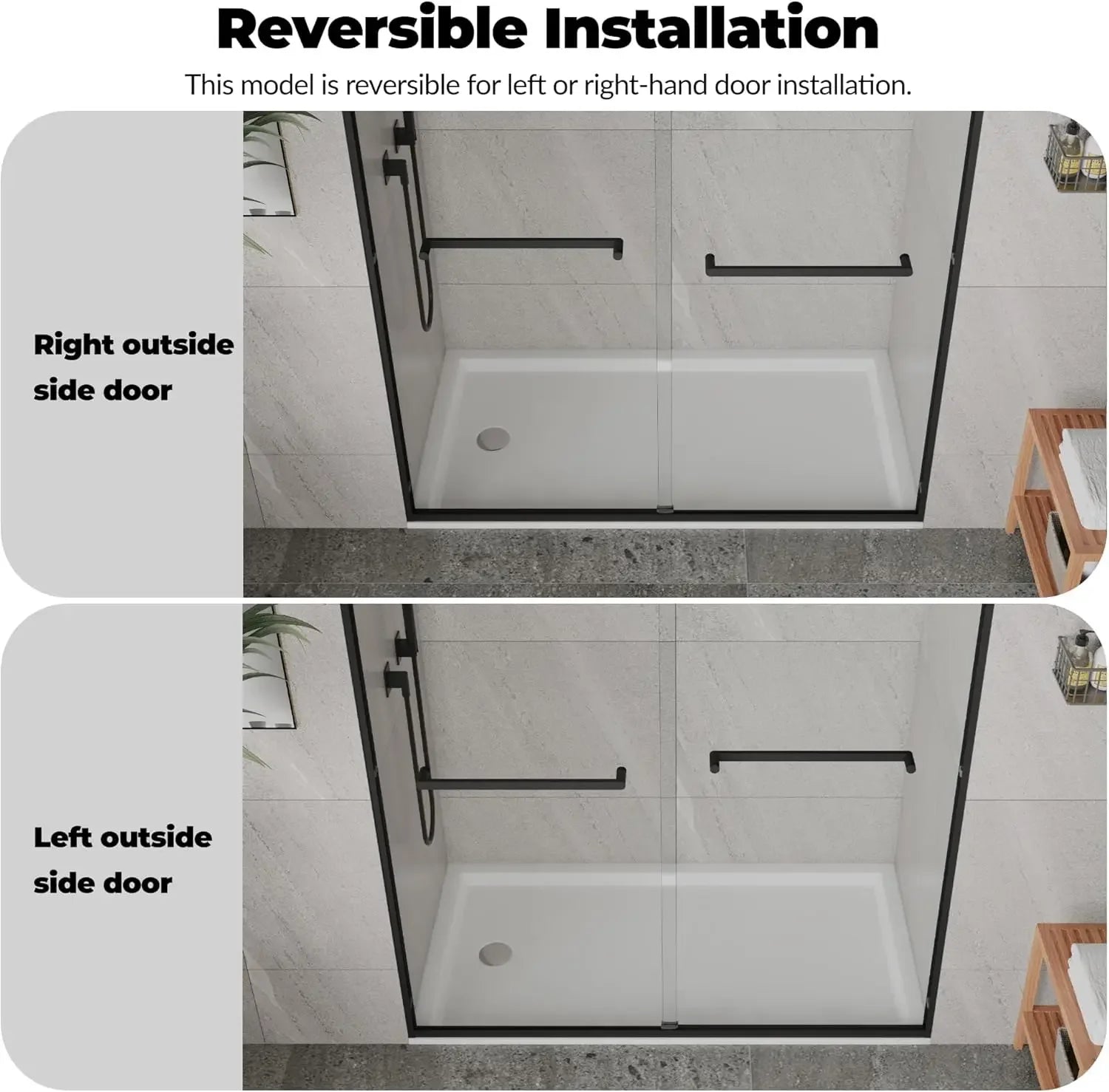 BestsellerSliding Shower Door, Aluminum Alloy Frame with 44-48" Adjustable Width x 72" Height, Features Double 6mm (1/4") Temper
