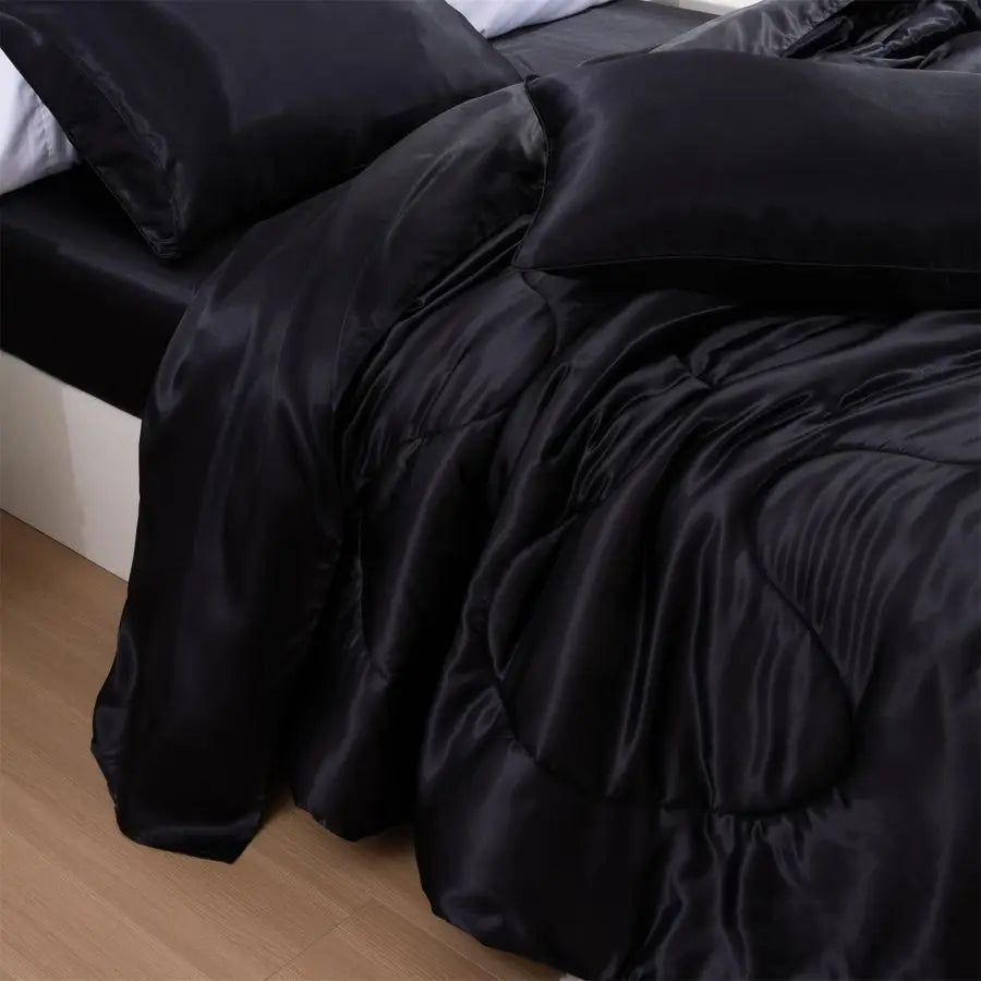 Satin Silky Soft  Comforter Set Full Queen