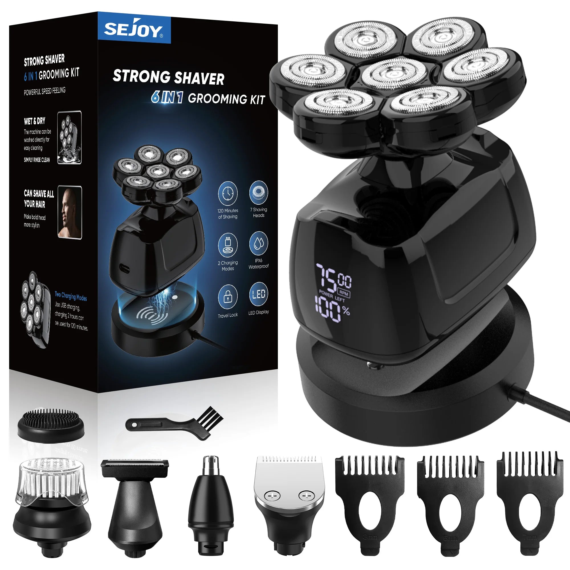 Multi-Functional Shaver for Bald Men